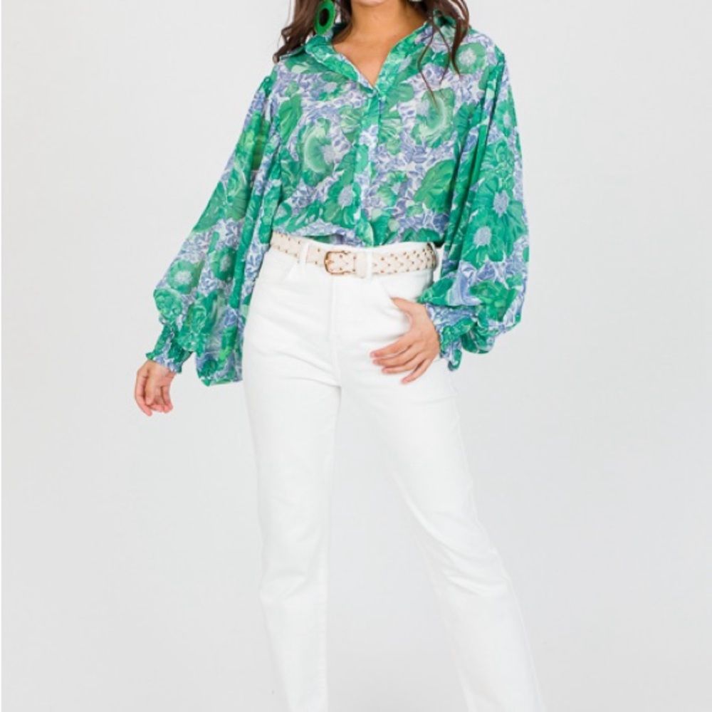 Button Down Blouse - Picture 2 of 4